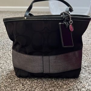 black coach tote bag